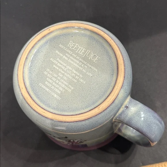 NEW Beetlejuice Mug with Lydia and Beetlejuice characters blue purple inside - Picture 6 of 9